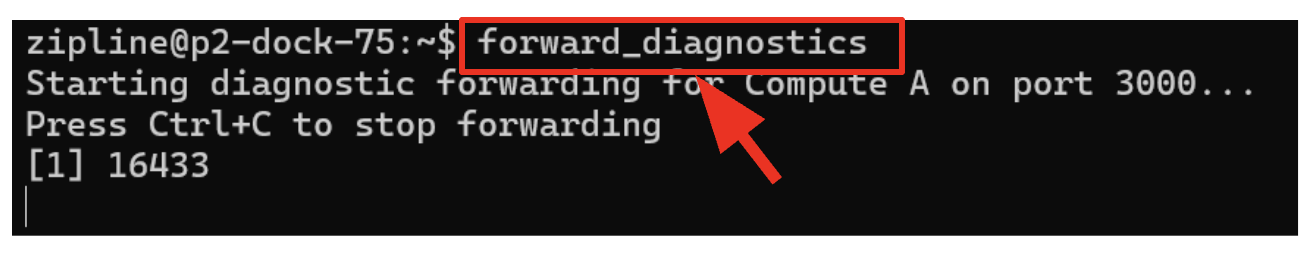 Dock-Base Diagnostic Server page button in Fleet Wrangler