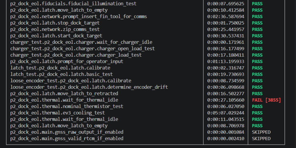 Thermal test error code 3855