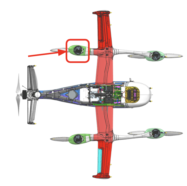 Port aft hover motor location