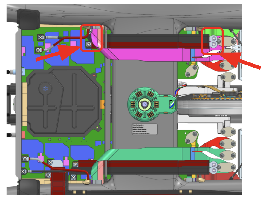 Port aft busbar to distro board location