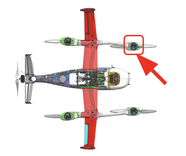 Port forward hover motor location