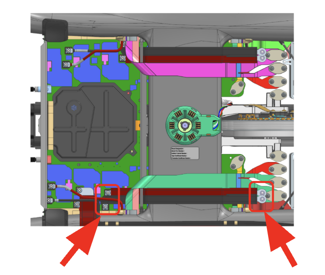 Starboard aft busbar to distro board location