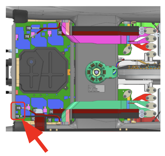 Starboard forward busbar to distro board location