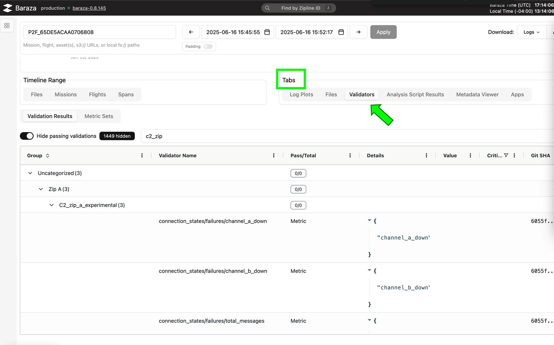 Baraza Validators tab