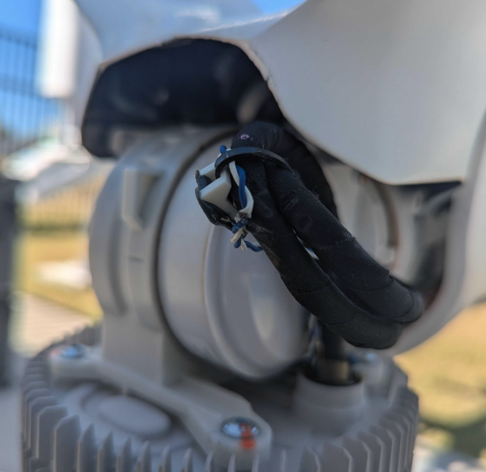 Abrasion damage on the twisted pair wire harness due to the zip tie