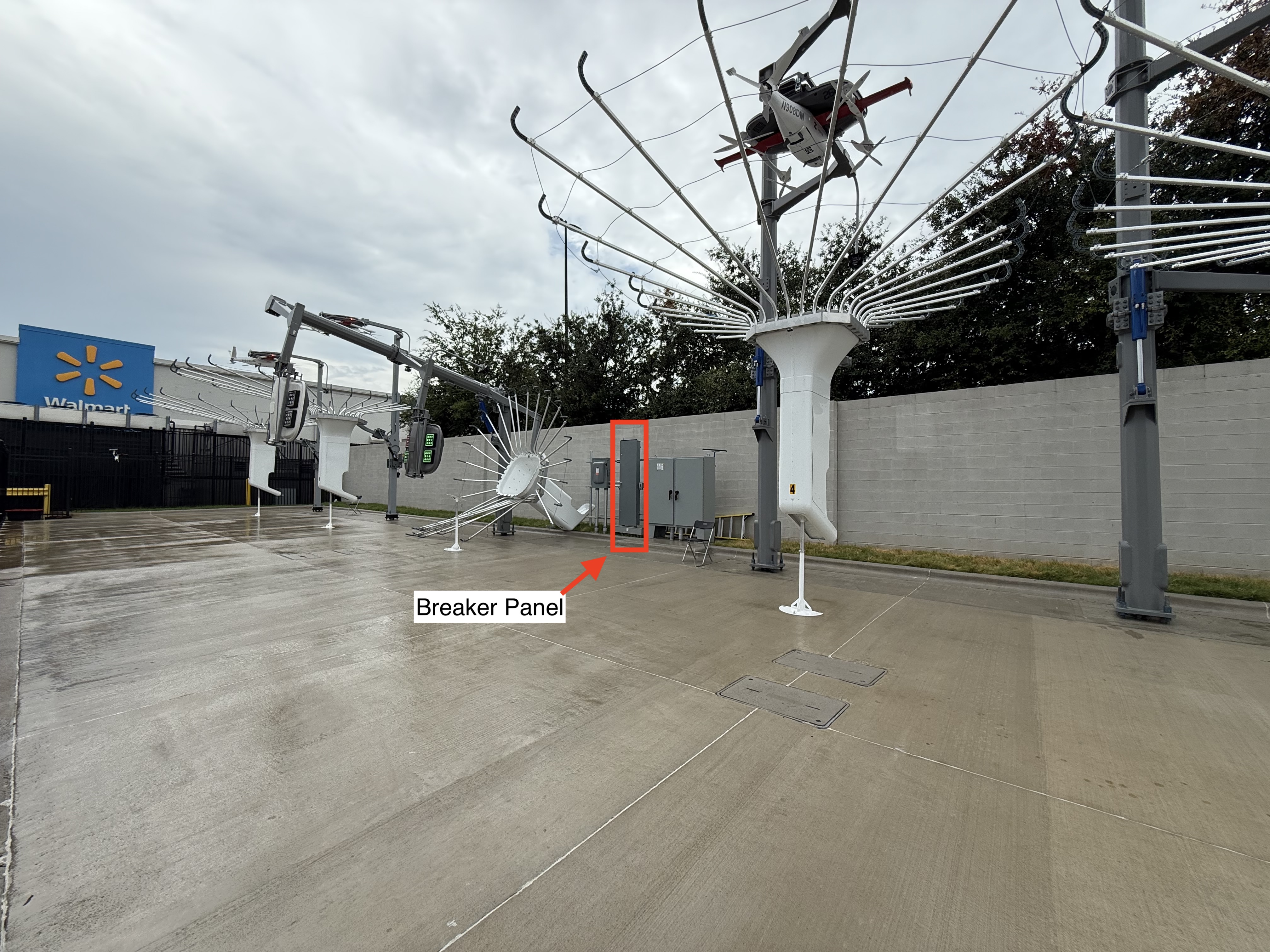 Dock breaker panel location at Waxahachie