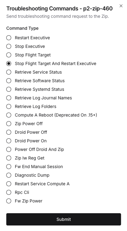 STOP_FLIGHT_TARGET_AND_RESTART_EXECUTIVE troubleshooting command