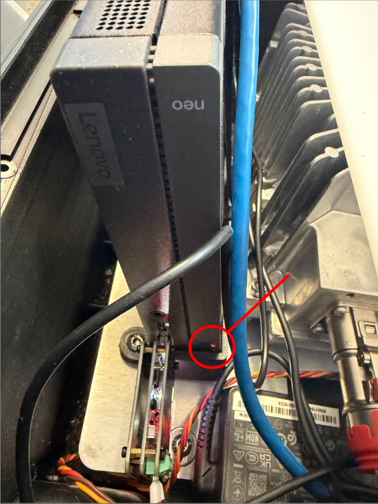 ThinkCenter power light location